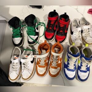 Nike Kids' Sneakers in White, Orange, Red, Blue, and Black Size 1